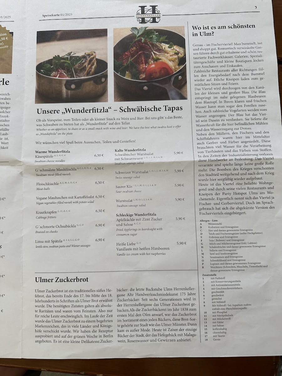 Menu - Herrenkeller photo 2
