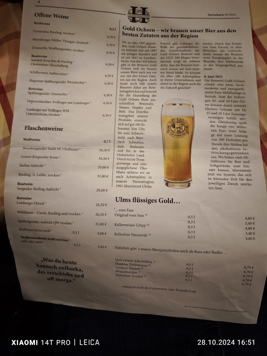 Menu - Herrenkeller photo 6